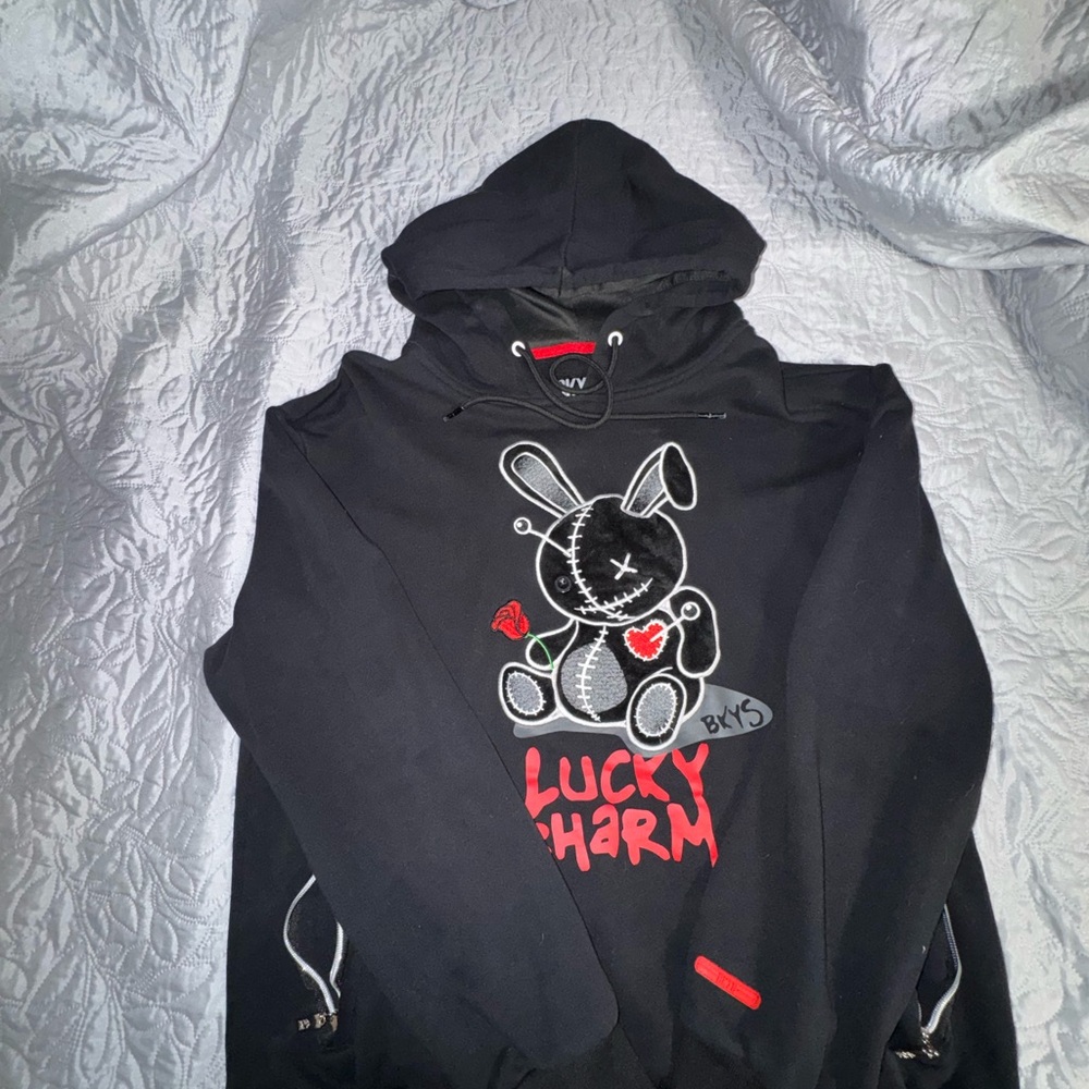 Lucky Charm Black Graphic Sweater